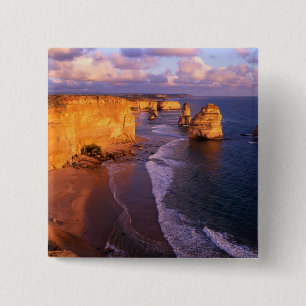 Badge Carré 5 Cm Australie, Victoria. 12 Apôtres, Port