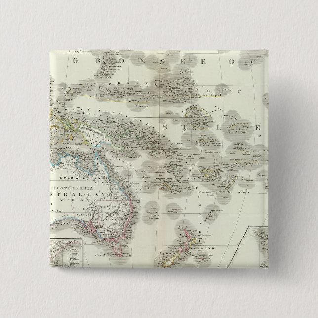 Badge Carré 5 Cm Australien - Australie (Devant)