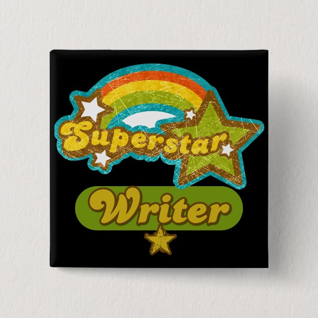 Badge Carré 5 Cm Auteur de superstar (Devant)