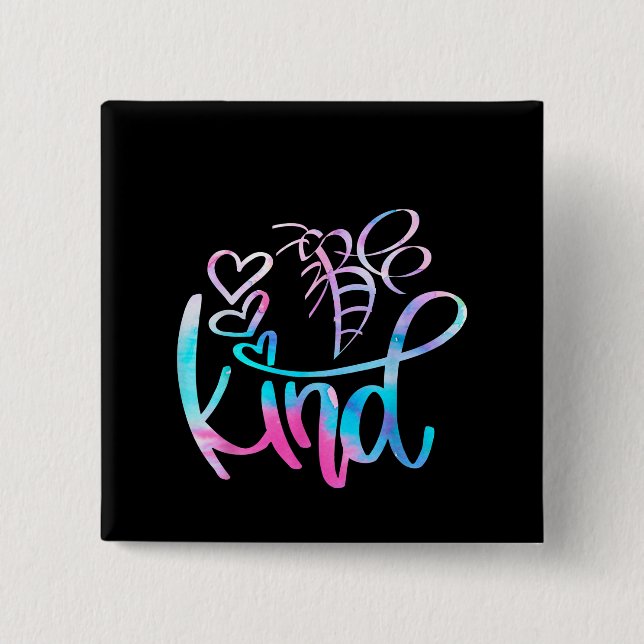 Badge Carré 5 Cm Autiste | Être une Sensibilisation sur l'autisme (Devant)