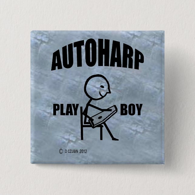 Badge Carré 5 Cm Autoharp Play Boy (Devant)