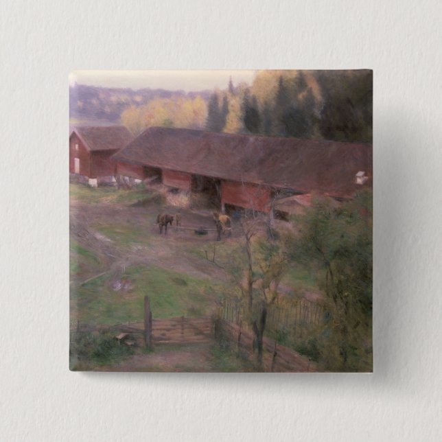 Badge Carré 5 Cm Automne, 1891 (Devant)