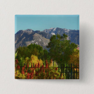 Badge Carré 5 Cm Automne de montagne de Wasatch en Utah
