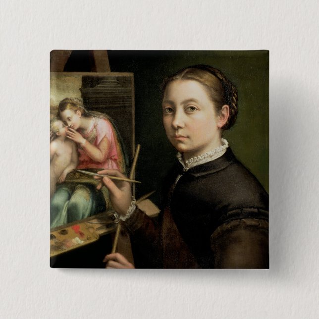 Badge Carré 5 Cm Autoportrait, 1556 (Devant)