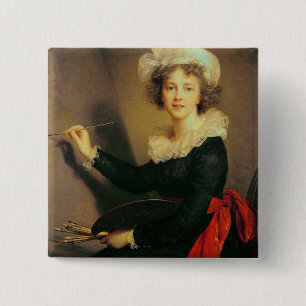 Badge Carré 5 Cm Autoportrait, 1790 (huile sur la toile)