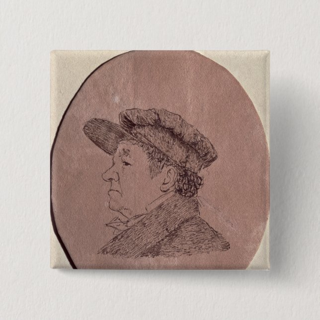 Badge Carré 5 Cm Autoportrait, 1824 (Devant)