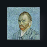 Badge Carré 5 Cm Autoportrait de Vincent van Gogh |, 1889<br><div class="desc">Autoportrait,  1889 % pipe% par emplacement d'art de Vincent van Gogh | : Musee d'Orsay,  nombre de collection néerlandais d'image de l'artiste | de Paris,  France | : XIR32212</div>