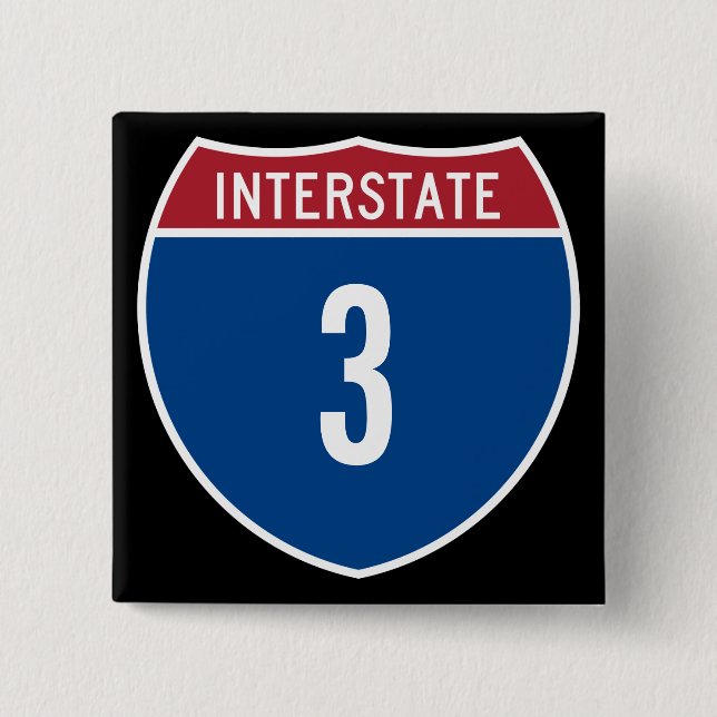 Badge Carré 5 Cm Autoroute 3 (Devant)