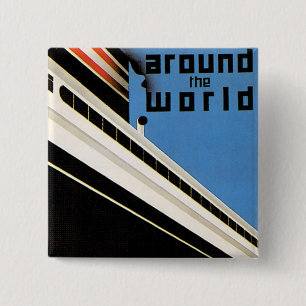 Badge Carré 5 Cm Autour du monde avec NYK