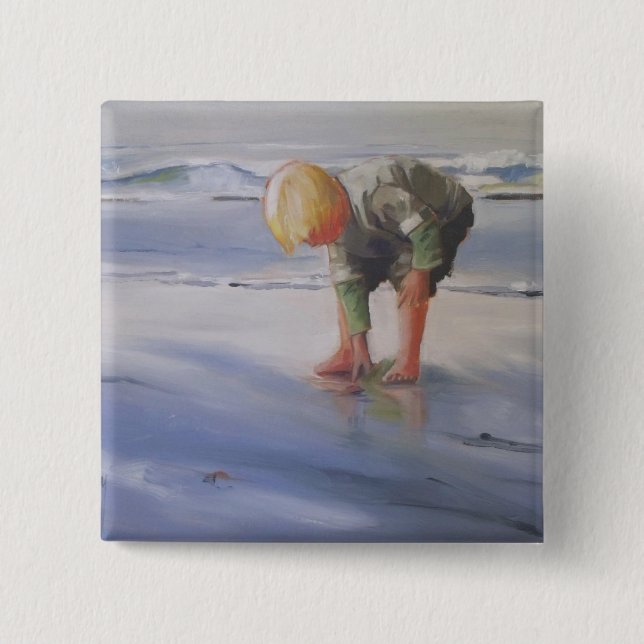 Badge Carré 5 Cm Autre grande coquille (Devant)