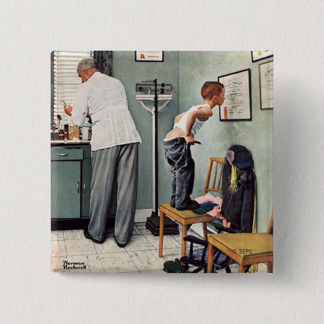 Badge Carré 5 Cm Avant le tir ou au médecin (Devant)