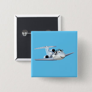 Badge Carré 5 Cm Avion de dessin