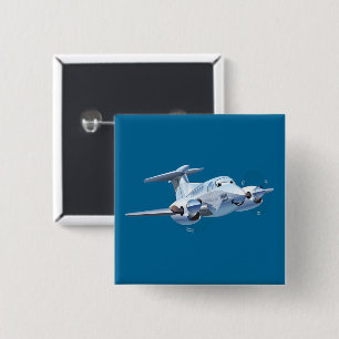 Badge Carré 5 Cm Avion de dessin