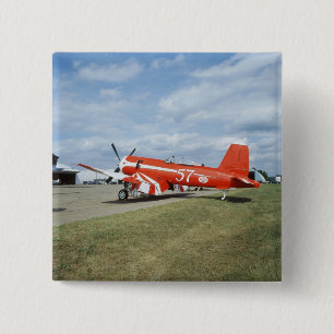 Badge Carré 5 Cm Avion superbe de corsaire de F2G-1D au salon de