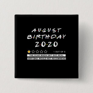 Badge Carré 5 Cm Avis 2020 Août Anniversaire très mauvais