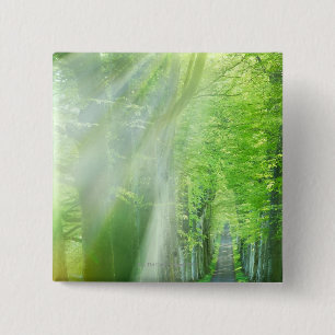 Badge Carré 5 Cm Axes de lumière du soleil