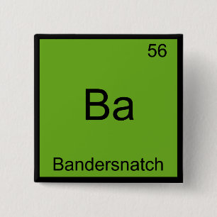 Badge Carré 5 Cm Ba - Symbole de l'élément Chimie Funny de Bander