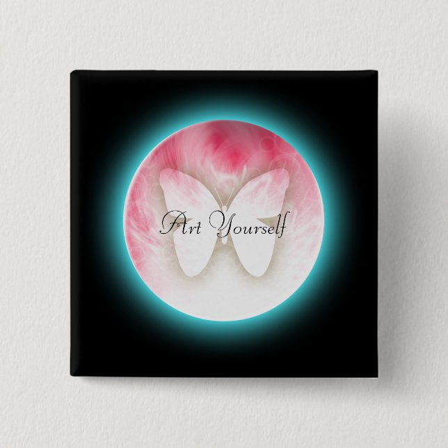 Badge Carré 5 Cm Babfly bubbles (Devant)