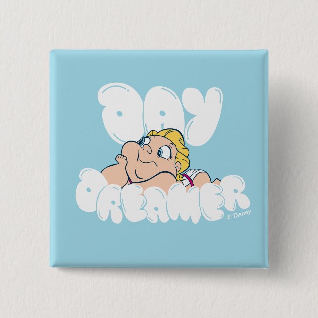 Badge Carré 5 Cm Baby Hercules - Day Dreamer Button (Devant)