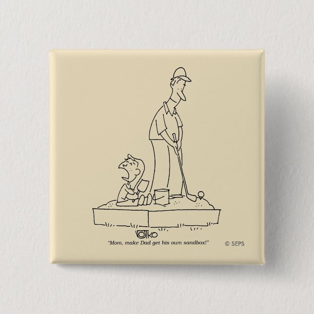 Badge Carré 5 Cm Bac à sable (Devant)