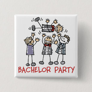Badge Carré 5 Cm Bachelor Party