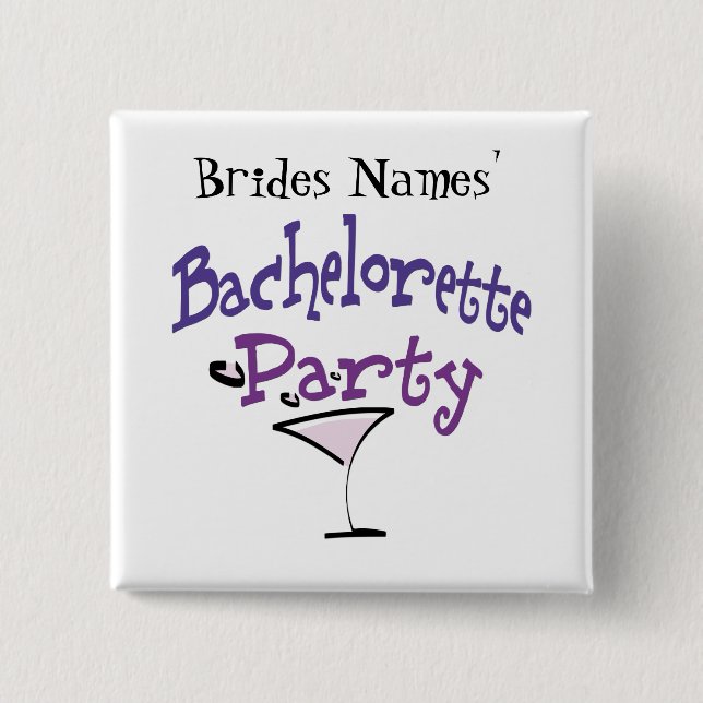 Badge Carré 5 Cm Bachelorette (Devant)