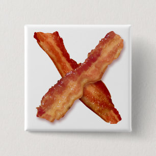 Badge Carré 5 Cm Bacon X O X LOVE