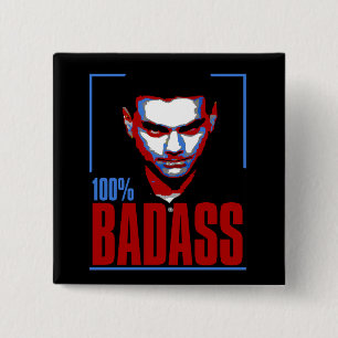 Badge Carré 5 Cm BadAss 100% Shapiro