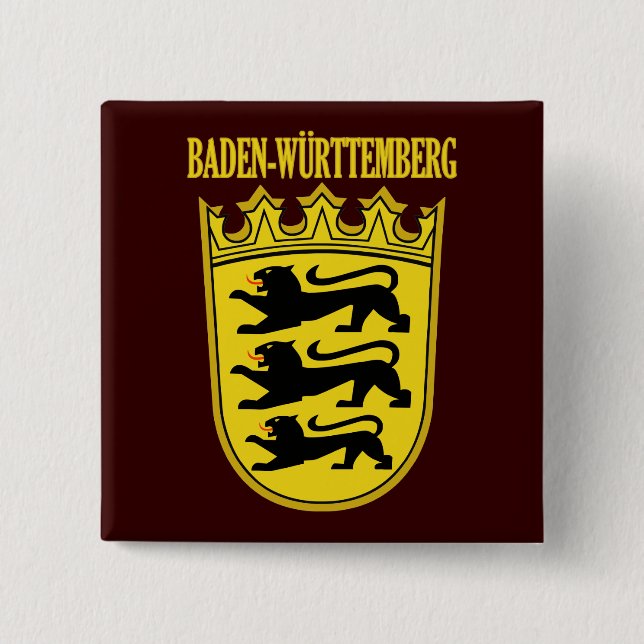 Badge Carré 5 Cm Baden-Wurttemberg (Devant)