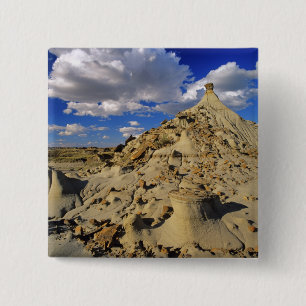 Badge Carré 5 Cm Badlands du parc provincial Dinosaur en Alberta, 3