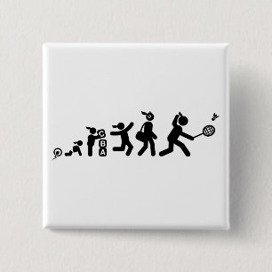 Badge Carré 5 Cm Badminton