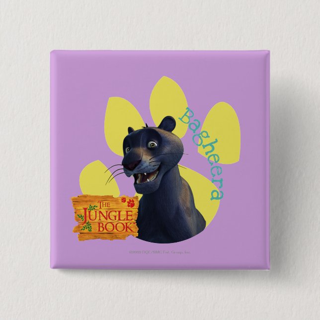 Badge Carré 5 Cm Bagheera 1 (Devant)