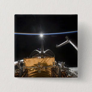 Badge Carré 5 Cm Baie de charge utile de Space Shuttle Atlantis