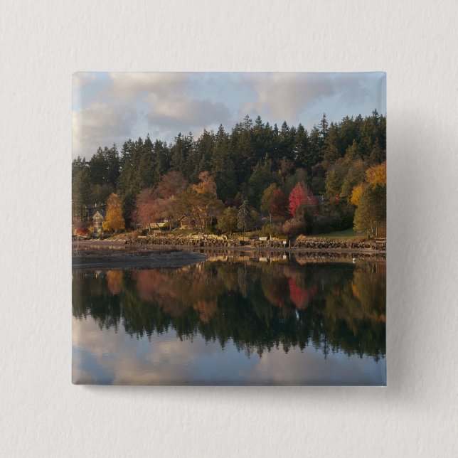 Badge Carré 5 Cm Baie de Fletcher (Devant)