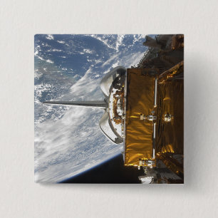 Badge Carré 5 Cm Baie de la charge utile d'Atlantide de navette