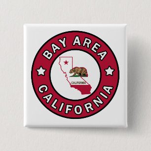 Badge Carré 5 Cm Baie en Californie