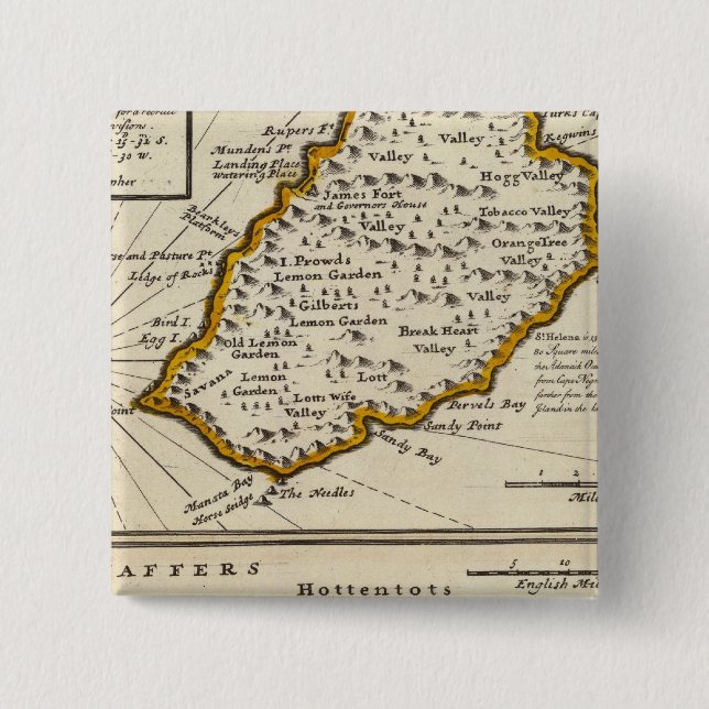 Badge Carré 5 Cm Baie Sainte-Hélène d'Agoa de Saldanha (Devant)