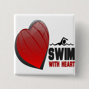 BADGE CARRÉ 5 CM BAIN AVEC LE COEUR