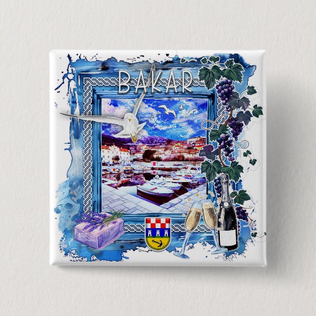 Badge Carré 5 Cm Bakar (Devant)