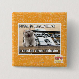 Badge Carré 5 Cm Balcon Kitteh de St de Burbon
