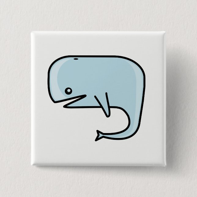 Badge Carré 5 Cm Baleine (Devant)