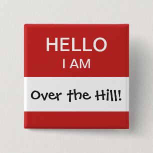 Badge Carré 5 Cm Balise sur la colline 40e anniversaire