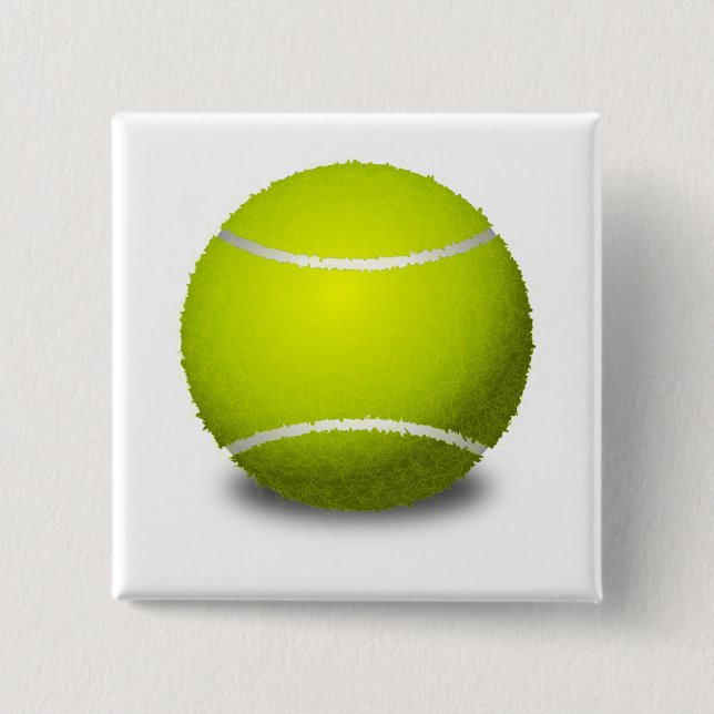 Badge Carré 5 Cm Ball de tennis (Devant)