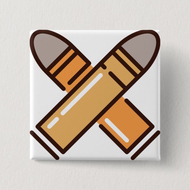 Badge Carré 5 Cm balle (Devant)