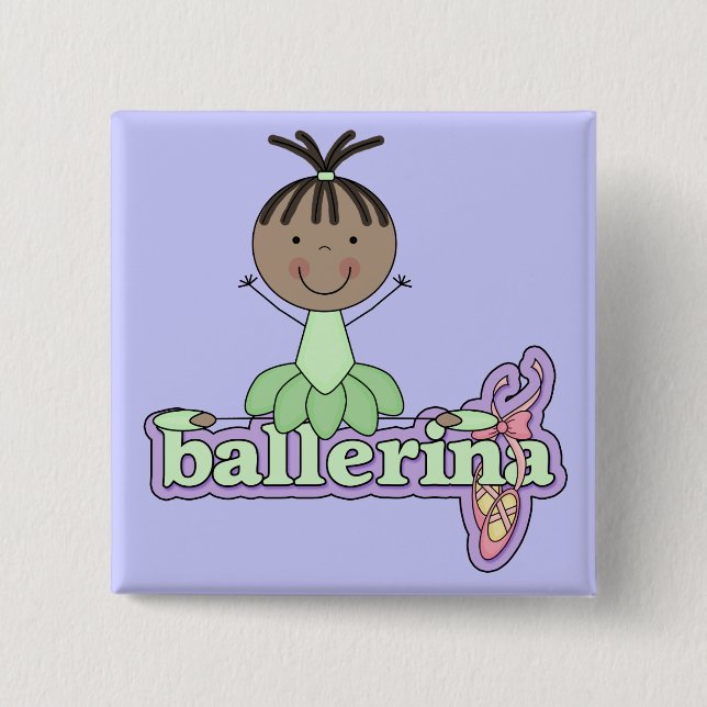 Badge Carré 5 Cm Ballerine - T-shirts et cadeaux verts (Devant)