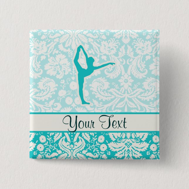 Badge Carré 5 Cm Ballet turquoise (Devant)