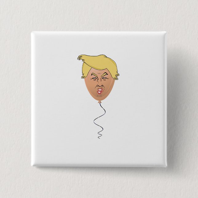 Badge Carré 5 Cm Ballon de Donald Trump (Devant)