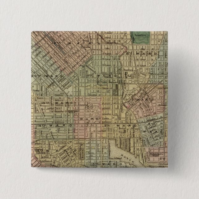 Badge Carré 5 Cm Baltimore 2 (Devant)