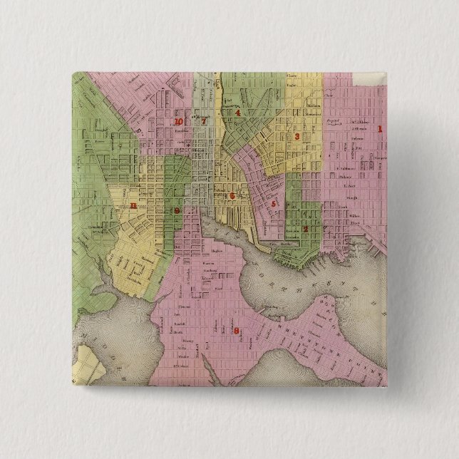Badge Carré 5 Cm Baltimore 3 (Devant)