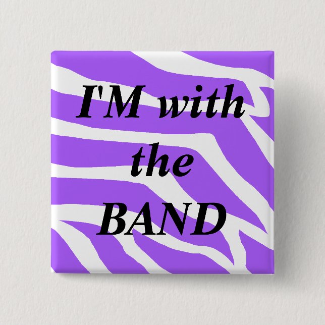 Badge Carré 5 Cm Bande de musique (Devant)